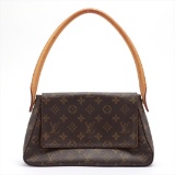 Louis Vuitton Brown Monogram Canvas Leather Mini Looping Bag