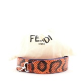 Fendi Strap You Shoulder Strap Python and Leather Orange
