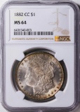 1882-CC $1 American Silver Eagle Dollar Coin NGC MS64