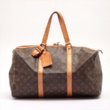 Louis Vuitton Brown Monogram Canvas Leather Sac SoupleDuffle Bag