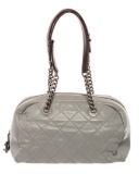 Chanel Grey Lambskin Country Chic Bowler Bag