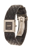 Chanel Black Leather Acier Quartz Watch