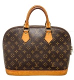 Louis Vuitton Brown Alma PM Satchel