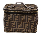 Fendi Vintage Tobbaco Zucca Canvas Collapsible Vanity Case