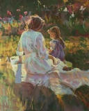 Afternoon Chat by Don Hatfield on paper