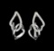 0.73 ctw Diamond Earrings - 14KT White Gold