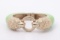 Chanel Green Enamel Gold-tone Lion Head Magnetic Bracelet