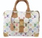 Louis Vuitton White Multicolor Monogram Speedy Handbag