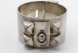 Hermes Silver-tone Medor Collier De Chien Bangle Bracelet