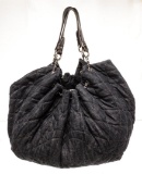 Chanel Black Denim Coco Cabas Chain Hobo Bag