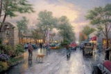 Carmel Sunset on Ocean Ave by Thomas Kinkade