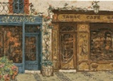 Cafe Tabac (Les Bijoux de Paris Suite)by Viktor Shvaiko on canvas