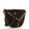 Saint Laurent Y Studs Crossbody Bag Suede Small Brown