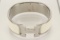Hermes Ivory Metal Clic Clac Wide Bangle Bracelet PHW