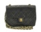 Chanel Vintage Black Quilted Lambskin Leather CC Mini Flap Shoulder Bag