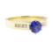 1.24 ctw Sapphire and Diamond Ring - 14KT Yellow Gold