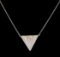 0.75 ctw Diamond Necklace - 14KT White Gold