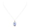 3.00 ctw Blue Lace Agate Pendant & Chain - 14KT White Gold