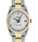 Rolex Womens 2T Yellow Gold And Stainless Steel Midsize 31mm Silver Index Dateju