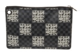 Louis Vuitton Black Leather Rope Pochette Voyage Wallet