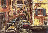 Boats of Venice by Viktor Shvaiko on canvas