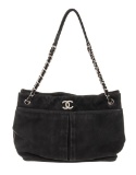 Chanel Black Nubuck Leather Natural Beauty Tote Bag
