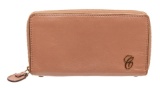 Chloe Beige Leather Zip Around Wallet