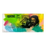 100000 Lire Centomila by Steve Kaufman (1960-2010)