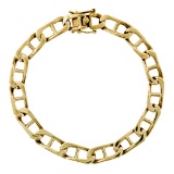 Vintage 14k Yellow Gold 8.4mm Large Gucci Link Chain Bracelet