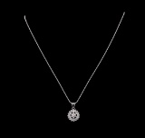 14KT White Gold 2.35 ctw Diamond Pendant With Chain