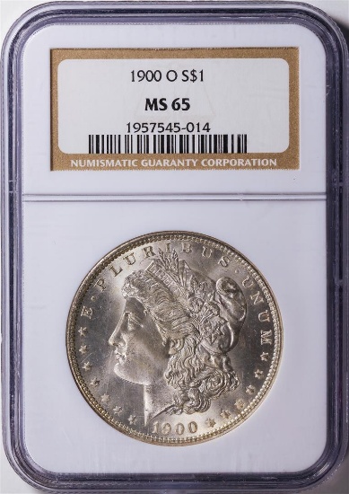 1900-O $1 American Silver Eagle Dollar Coin NGC MS65