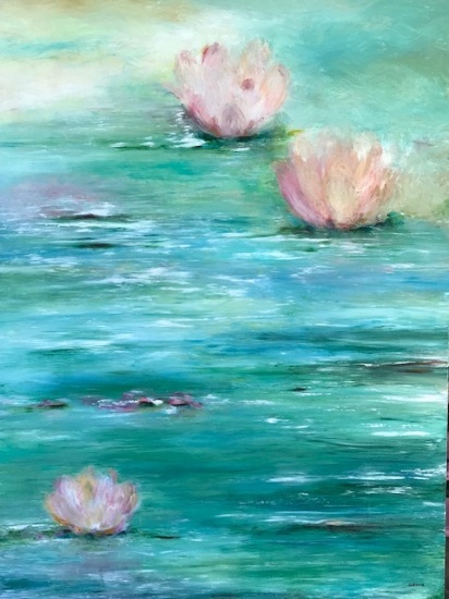 Lotus on the water by Adonna