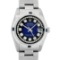 Rolex Womens Midsize 31mm Blue Vignette String Diamond & Sapphire Datejust Wrist