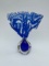 Santana Art glass cobalt blue perfume bottle with large stopper