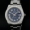 Rolex Mens Stainless Steel Blue Roman Diamond 41MM Datejust 2 Wristwatch