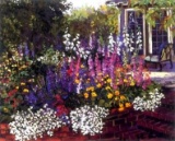 Red Brick Garden by John Powell on paper