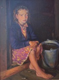 Girl with Bucket by Grigoriy Chainikov