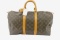 Louis Vuitton Brown Monogram Canvas Leather Keepall 45 cm Duffle Bag Luggage