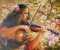 ARKADY **LONE VIOLINIST ** SIGNED ORIGINAL ACRYLIC
