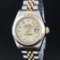 Rolex Ladies 2 Tone Champagne Diamond 26MM Oyster Perpetual Datejust Wristwatch