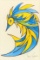 Jane SEYMOUR: Abstract Fantasy XXV. (Teal and Yellow Bird)