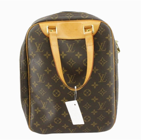 Louis Vuitton Brown Monogram Canvas Leather Excursion Satchel Bag
