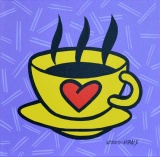 MORAIS **COUNTER COFFE ** SIGNED ORIGINAL ACRYLIC