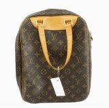 Louis Vuitton Brown Monogram Canvas Leather Excursion Satchel Bag