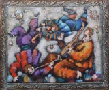 KACHAN ** MUSICAL FROLIC** MIXED MEDIA ORIGINAL