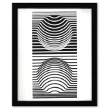 Sir -Ris de la serie Ondulatoires by Vasarely (1908-1997)