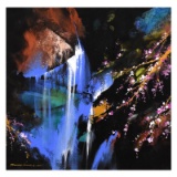 Pink Blossom Under the Falls by Leung Original