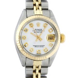 Rolex Ladies 2 Tone MOP Diamond 26MM Datejust Wristwatch