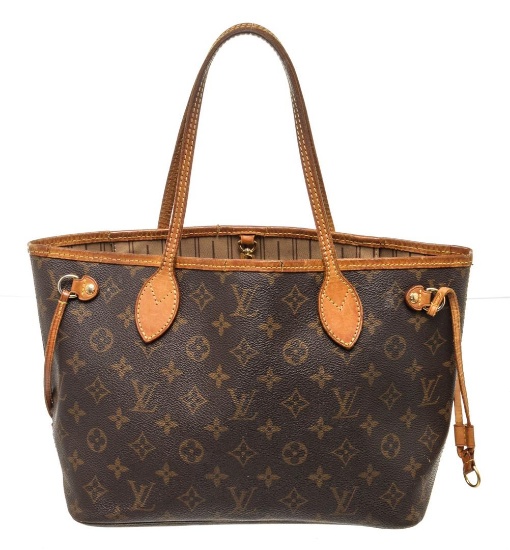 Louis Vuitton Brown Neverfull PM Tote Bag