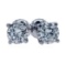 1.00 ctw Diamond Stud Earrings - 14KT White Gold